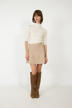 Gisa Knit Skirt - Sand Melange