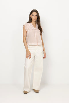 Jayla S Voile Top - Light Pink