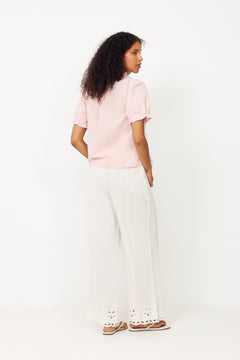 Odesa Linen Blouse - Rose Smoke