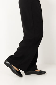 Trieste Ballerina Leather - Black