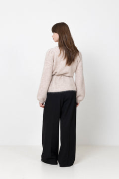Fredrikke Chunky Cardigan - Beige Melange