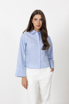 Rosa Stripe Shirt - Light Blue