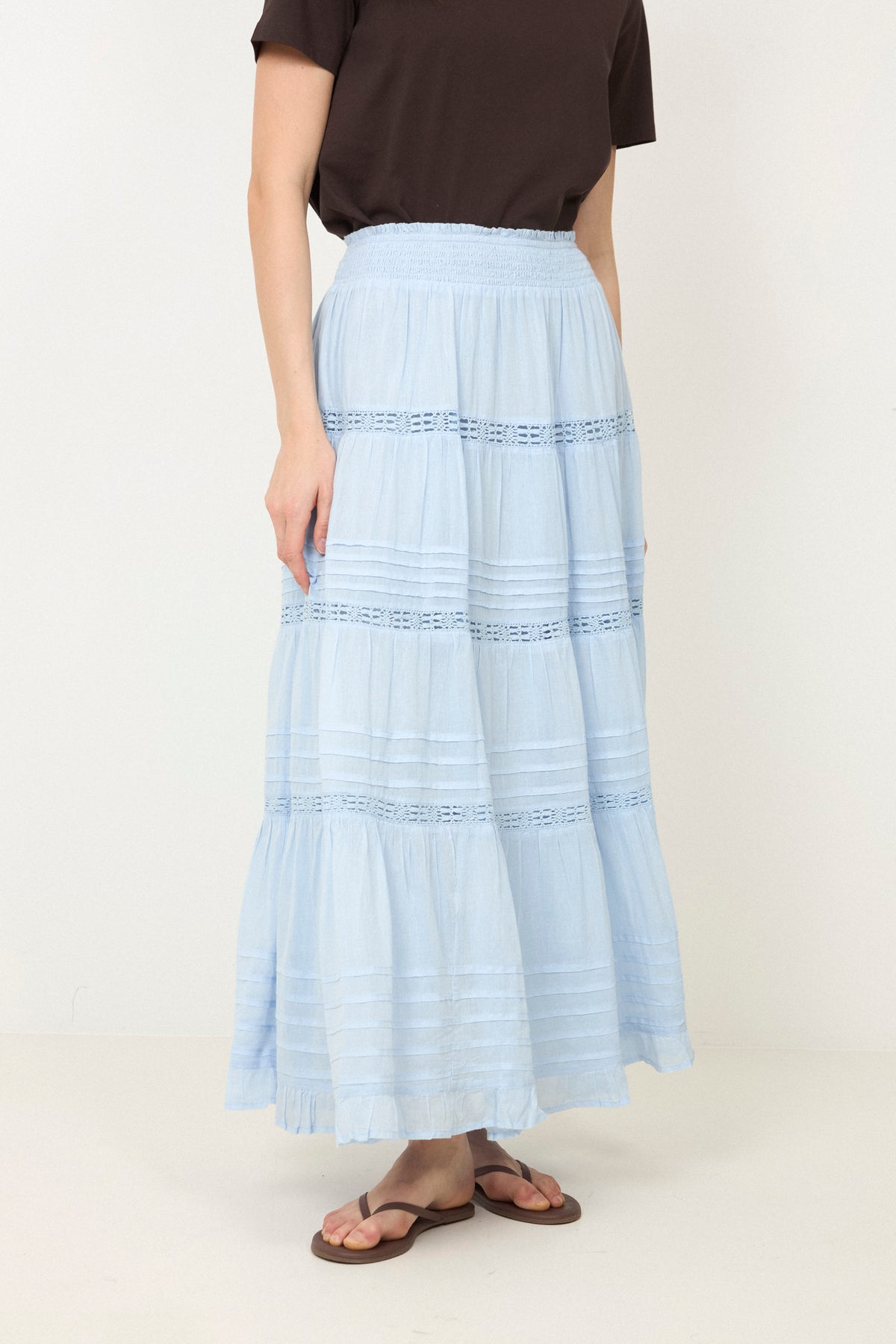 Felicia S Voile Skirt - Light Blue