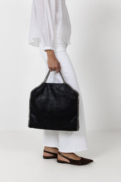 Falabella Fold-Over Tote Bag - Black