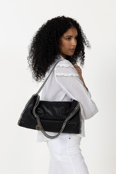 Falabella Fold-Over Tote Bag - Black