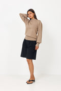Yasfonny Ls Knit Pullover - Fungi