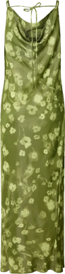 Giona Slim Ankle Strap Dress B - Lint Aop Flower
