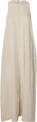 Luisa Relaxed Linen Blend Dress - Sandshell