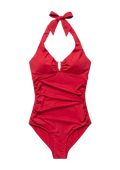 Niovi Solid Swimsuit - Lipstick Red
