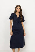 Illana Poplin Dress - Navy