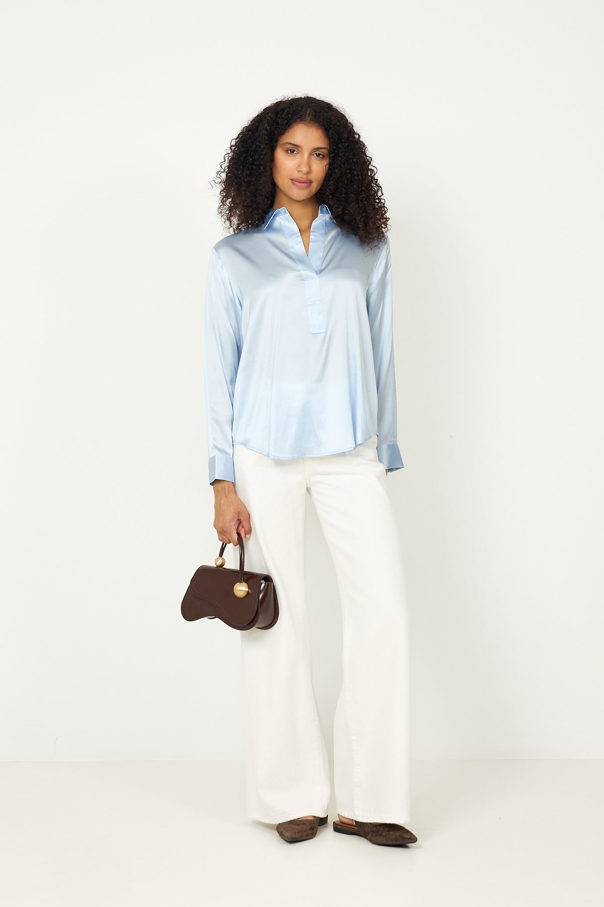 Leia Blouse - Light Blue