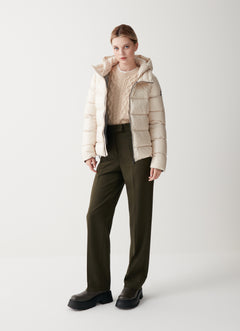 2216 Iridescent Down Jacket With Maxi Collar - Incense/Dark Steel