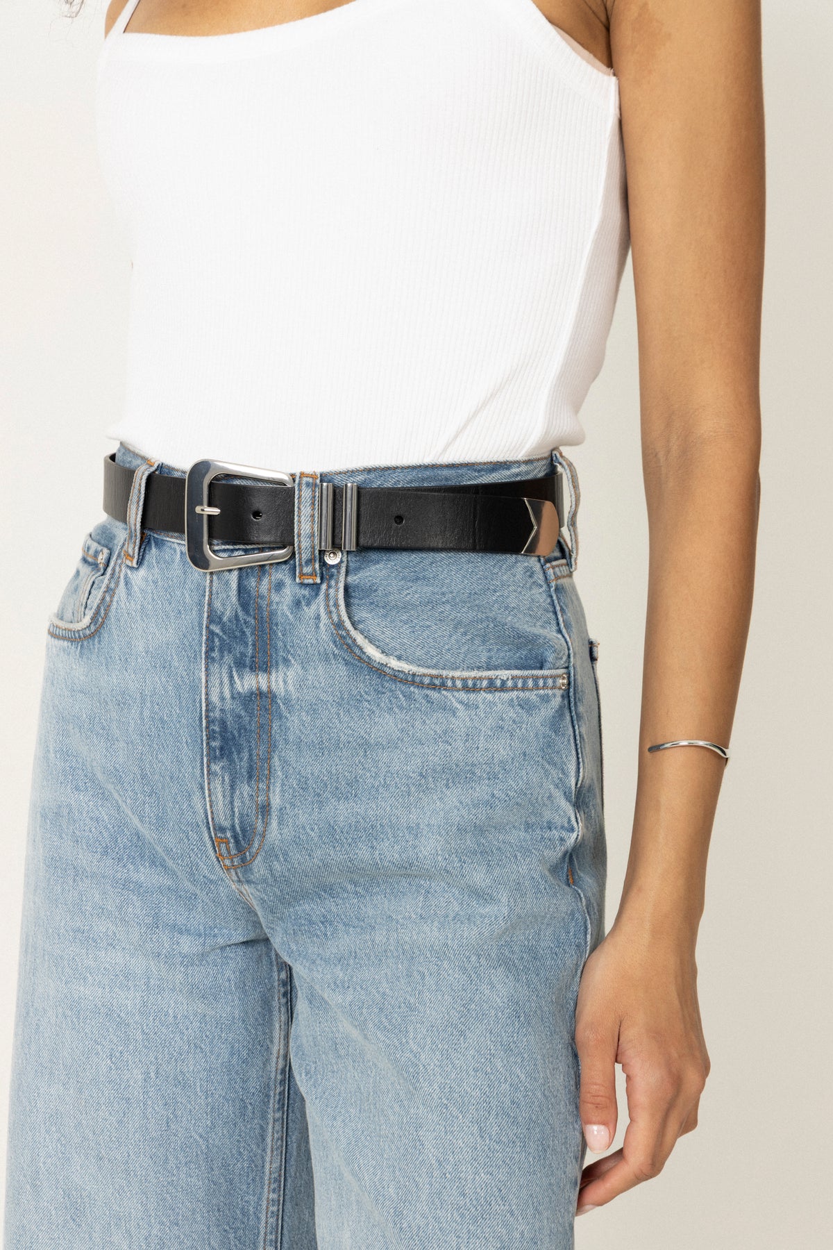 Bennett Belt - Black Silver