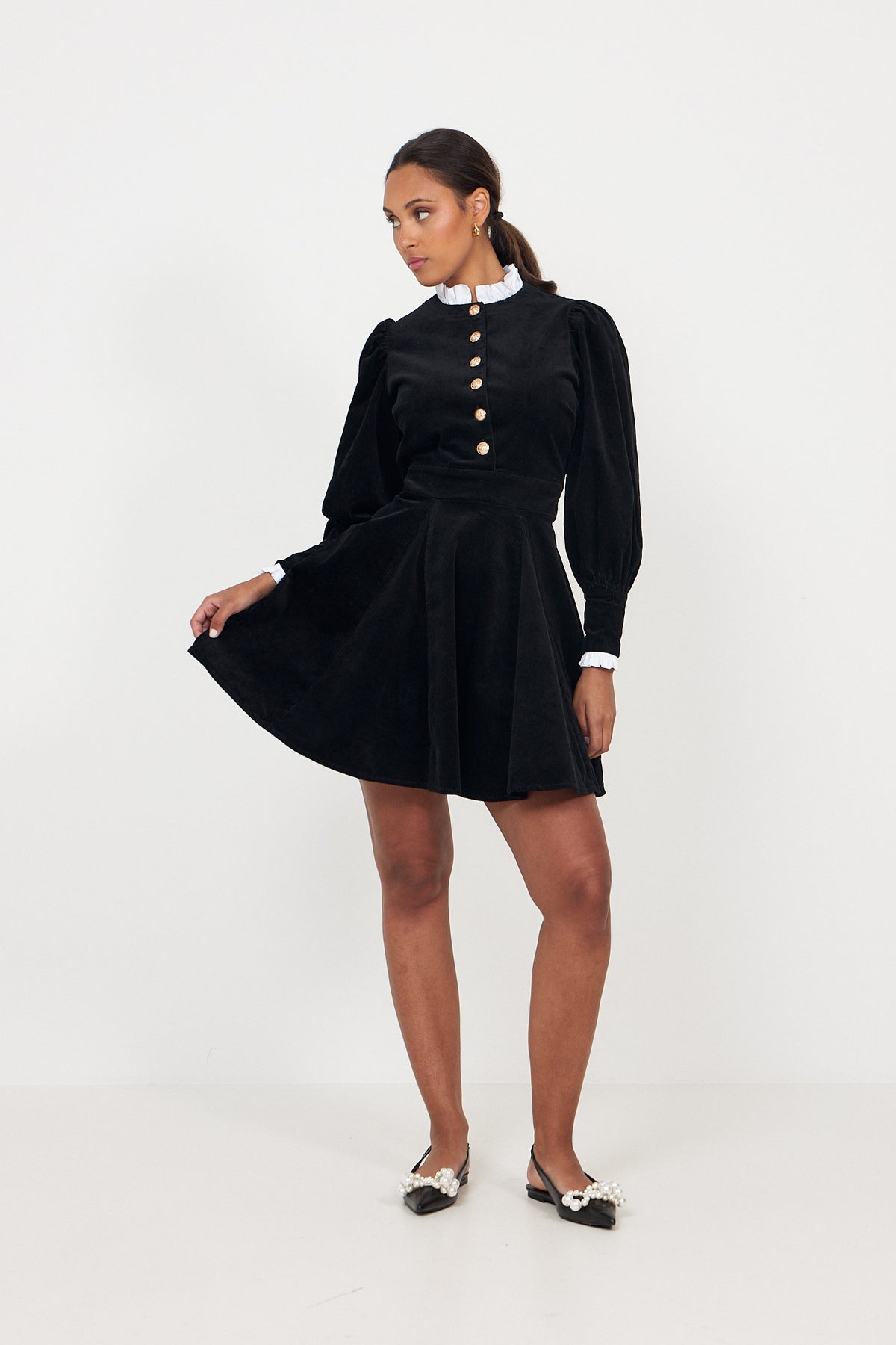Livunn Cord Dress - Svart