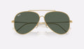 Aviator Reverse - Green - Polished Gold