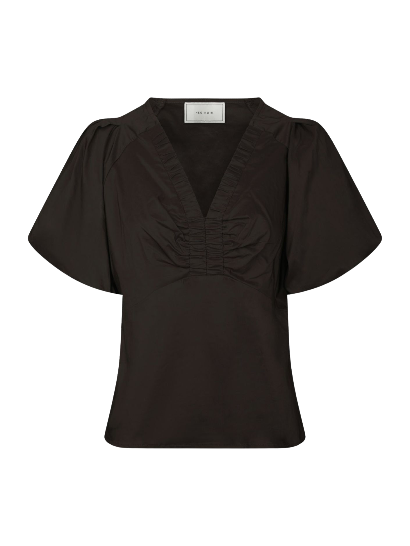 Irina Poplin Blouse - Chocolate Brown