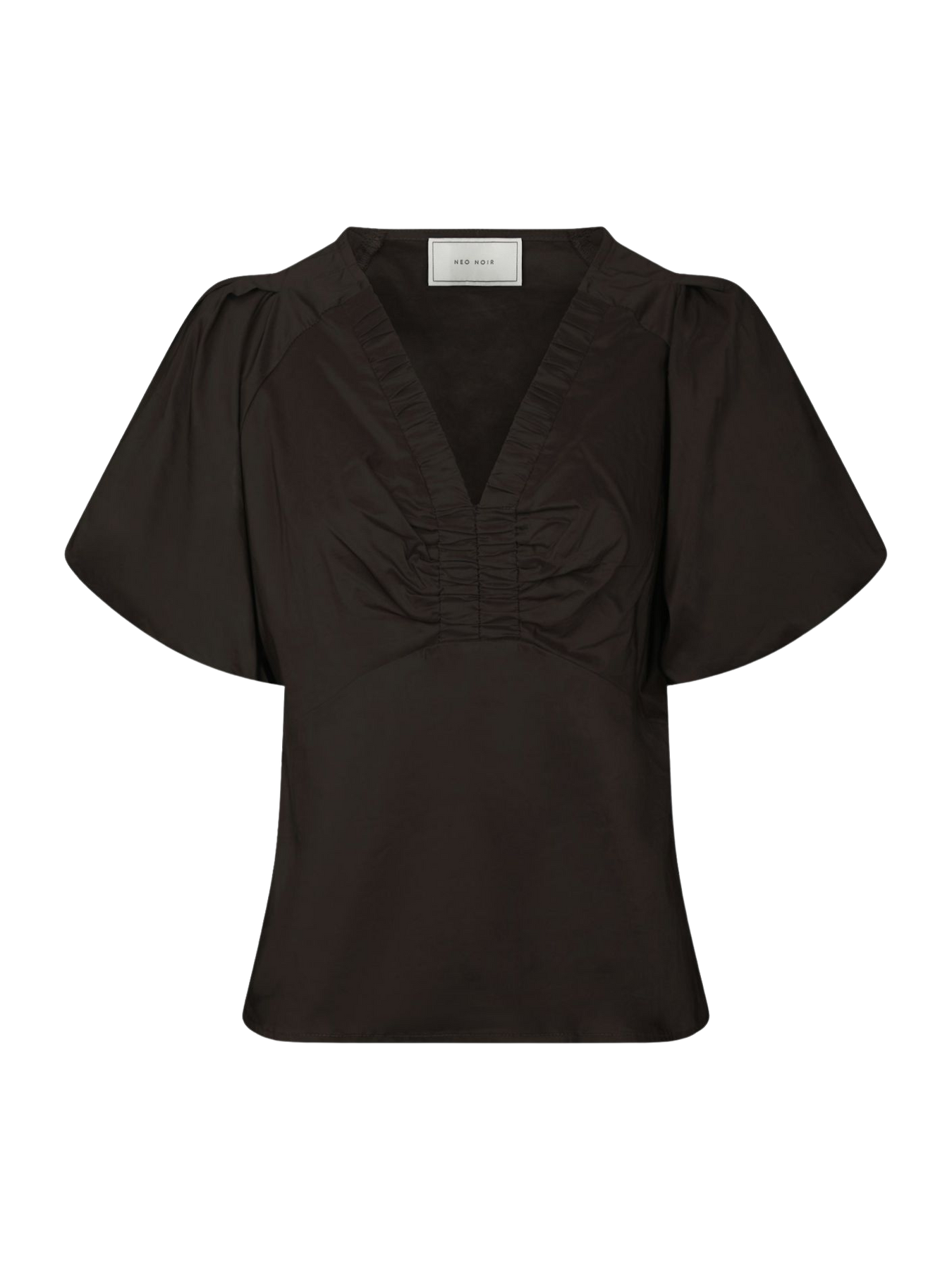 Irina Poplin Blouse - Chocolate Brown