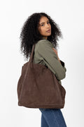 Suede Eden Bag - Hot Fudge Brown
