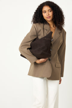 Lesley Tote Bag - Suede Chocolate