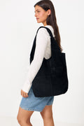 Suede Demi Bag - Black