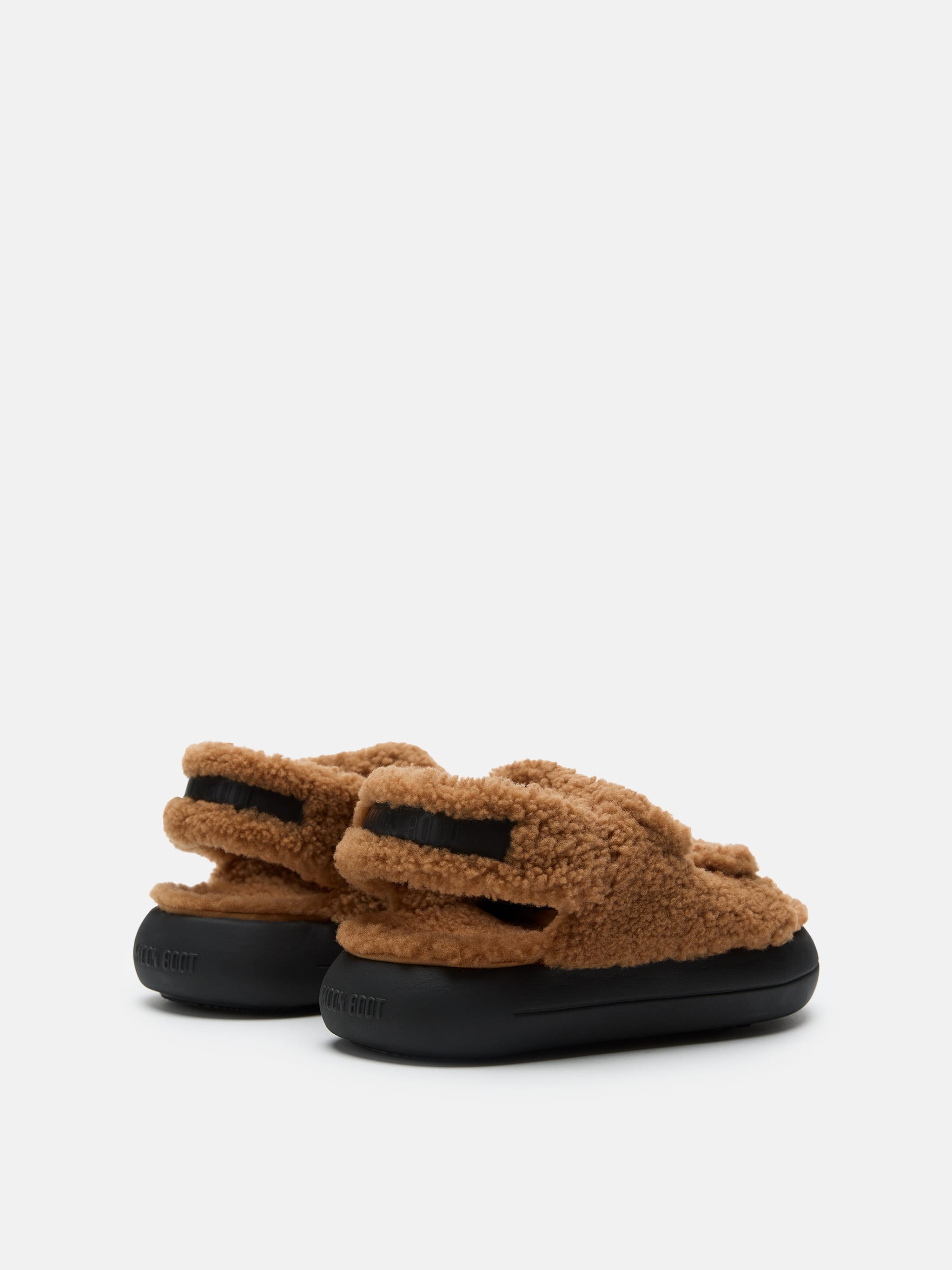 Mb Shearling Sandal - Cognac