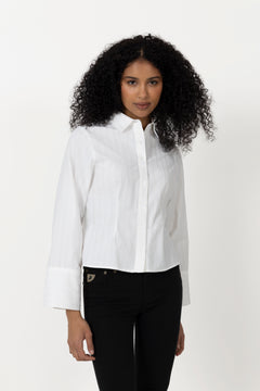 Rosa Solid Shirt - White