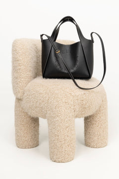 Logo Crossbody Tote Bag - Black