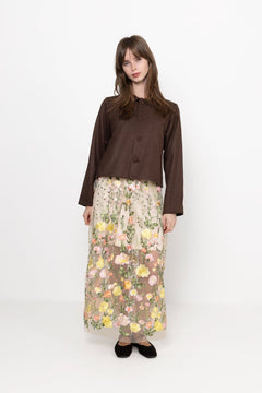 Fuschia Skirt - Sand/Yellow