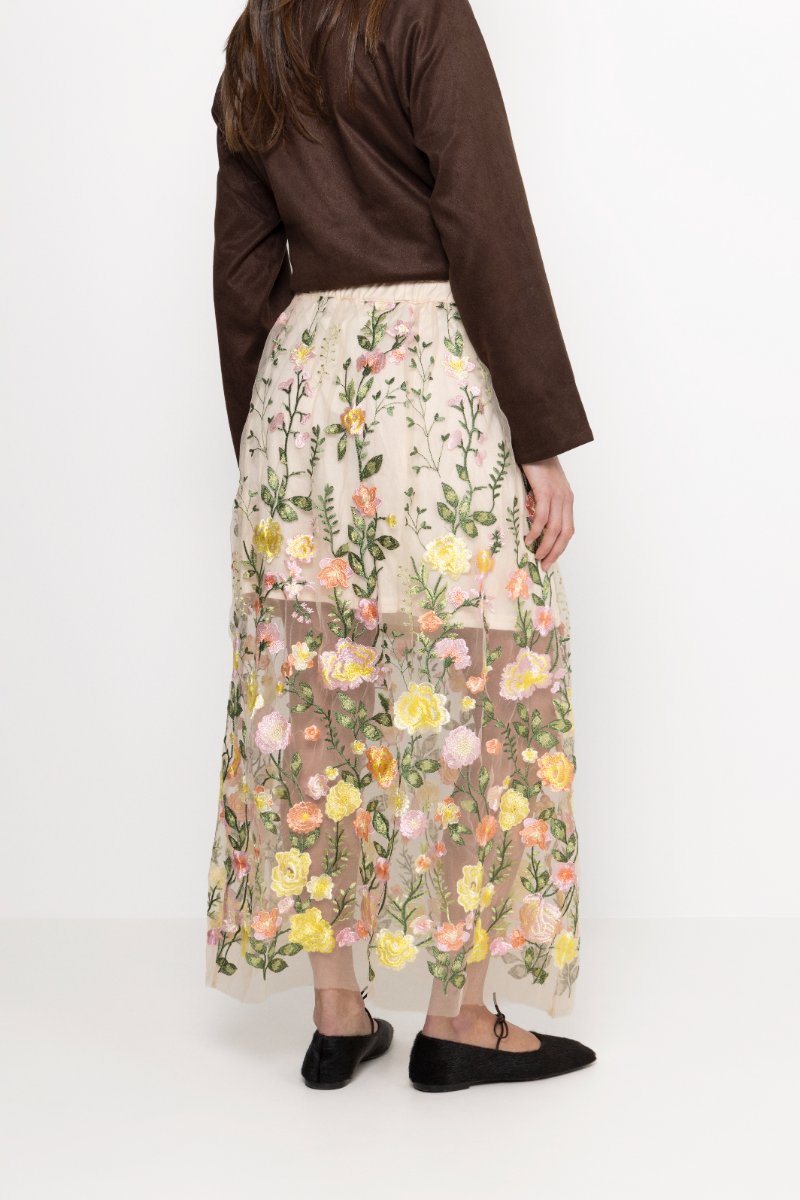 Fuschia Skirt - Sand/Yellow
