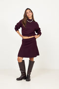 Paulina Knit Blouse - Wine