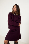 Paulina Knit Blouse - Wine