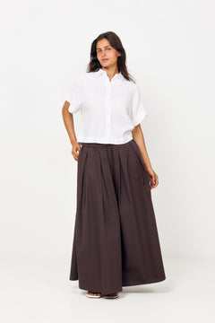 Viva Ss Cropped Sun Shirt Noos - Snow White