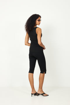 Anna U-Neck Tank Top Noos - Black