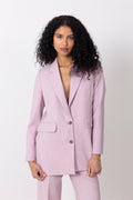 Rita Ls Relaxed Blazer Mel Noos - Bleached Mauve Melange