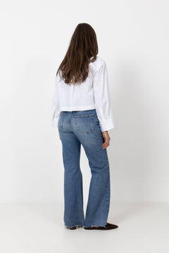 Astha Ls Cropped Boxy Shirt - Bright White