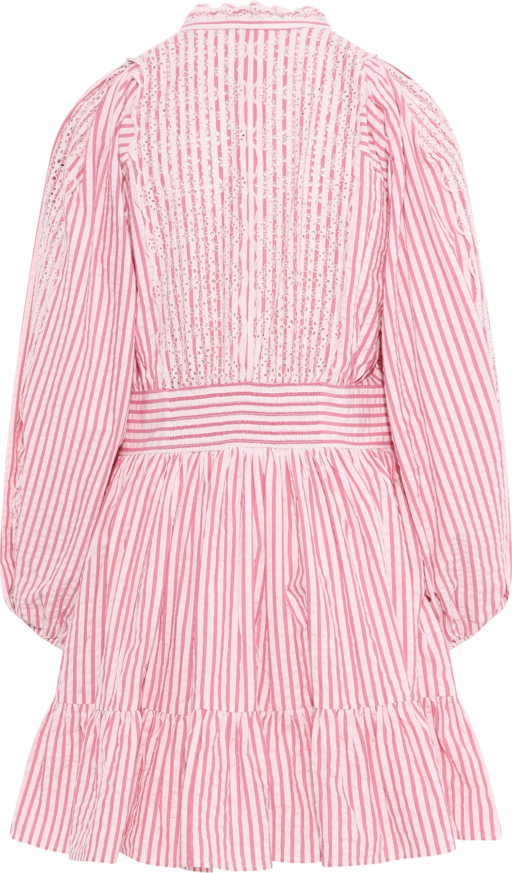 Seersucker Mini Dress - Pink Stripe