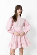 Seersucker Mini Dress - Pink Stripe