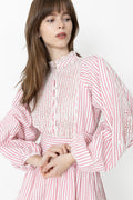 Seersucker Mini Dress - Pink Stripe