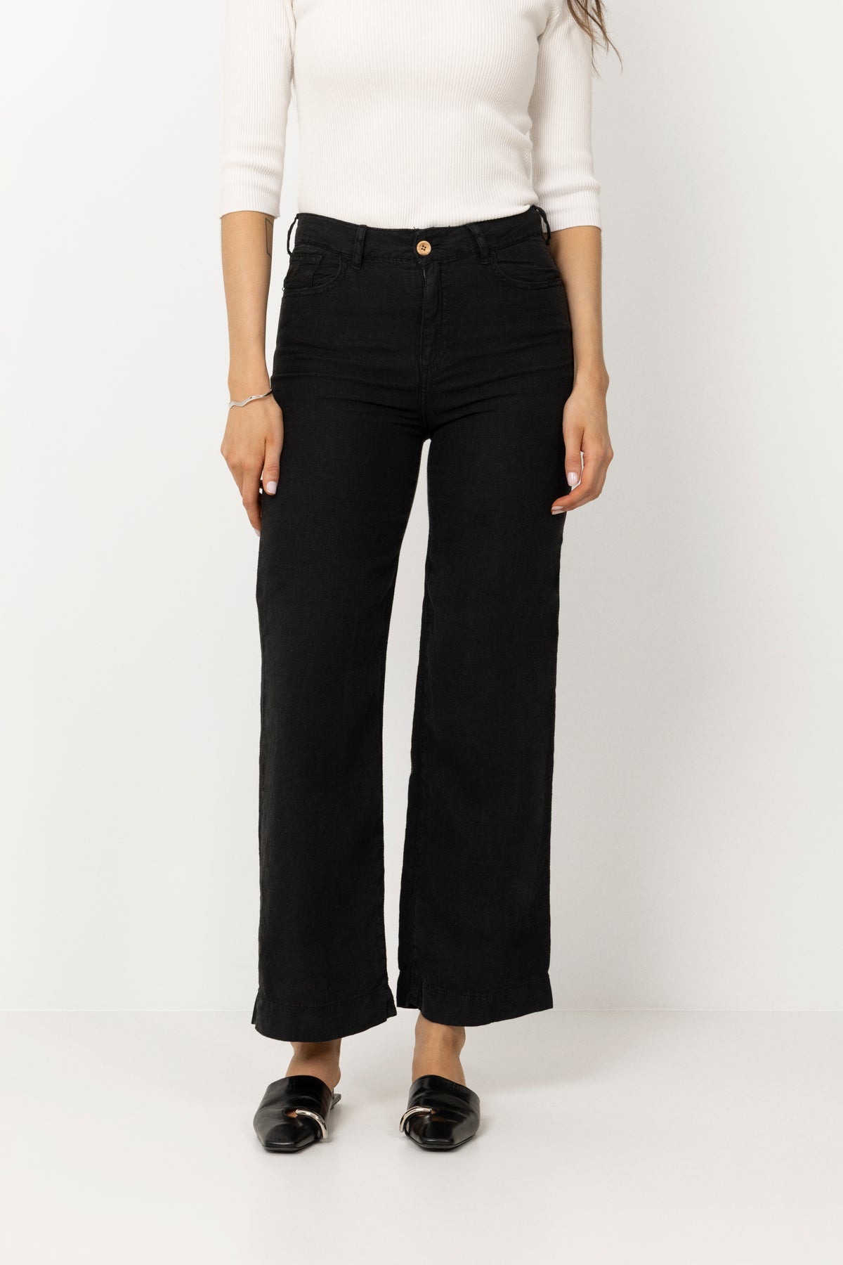 Culotte - Black Linen