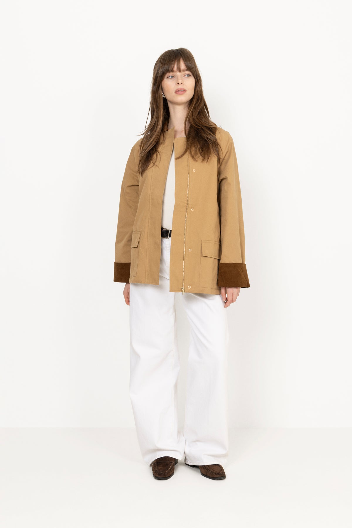 Anastacia Cord Jacket - Dark Tan