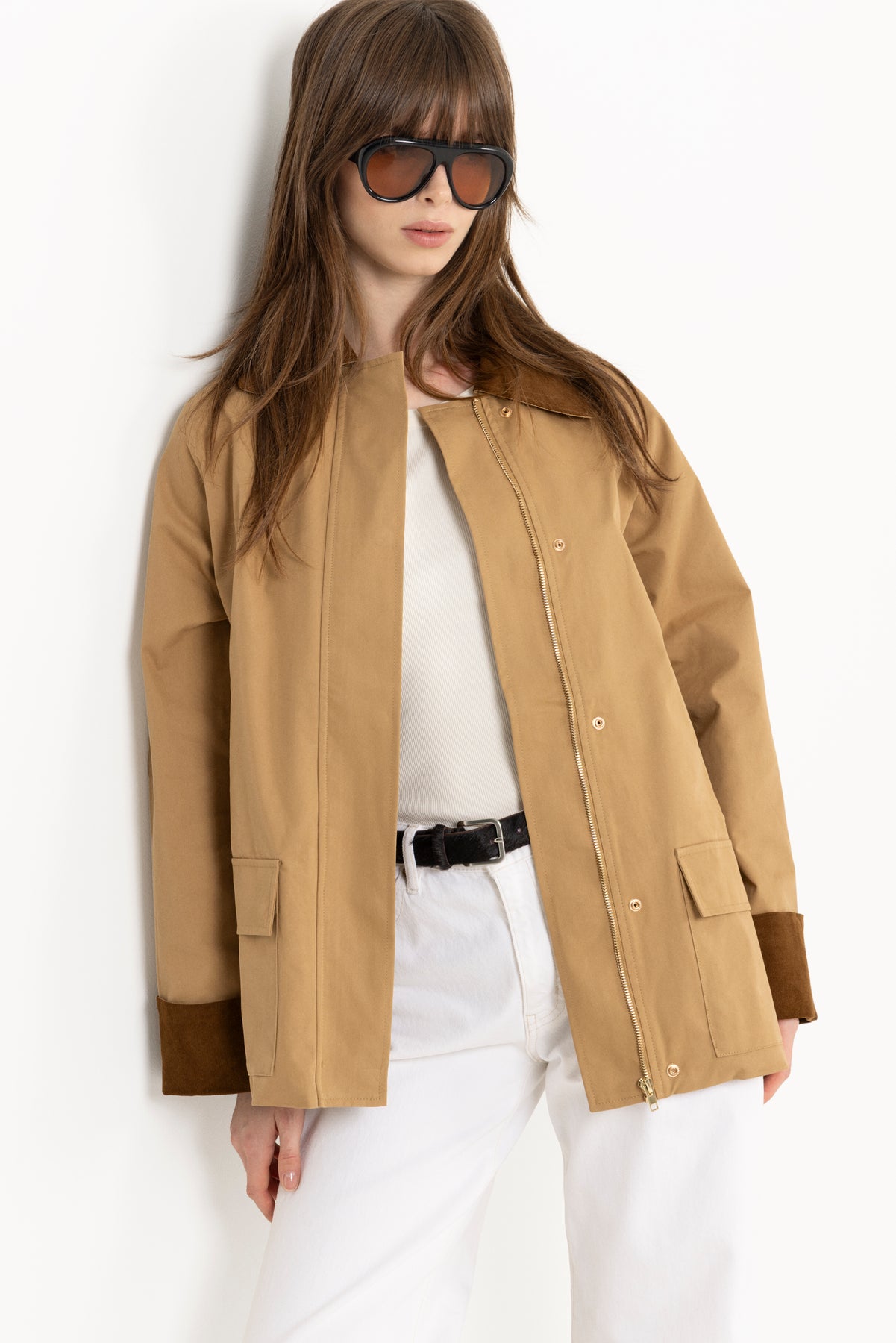 Anastacia Cord Jacket - Dark Tan