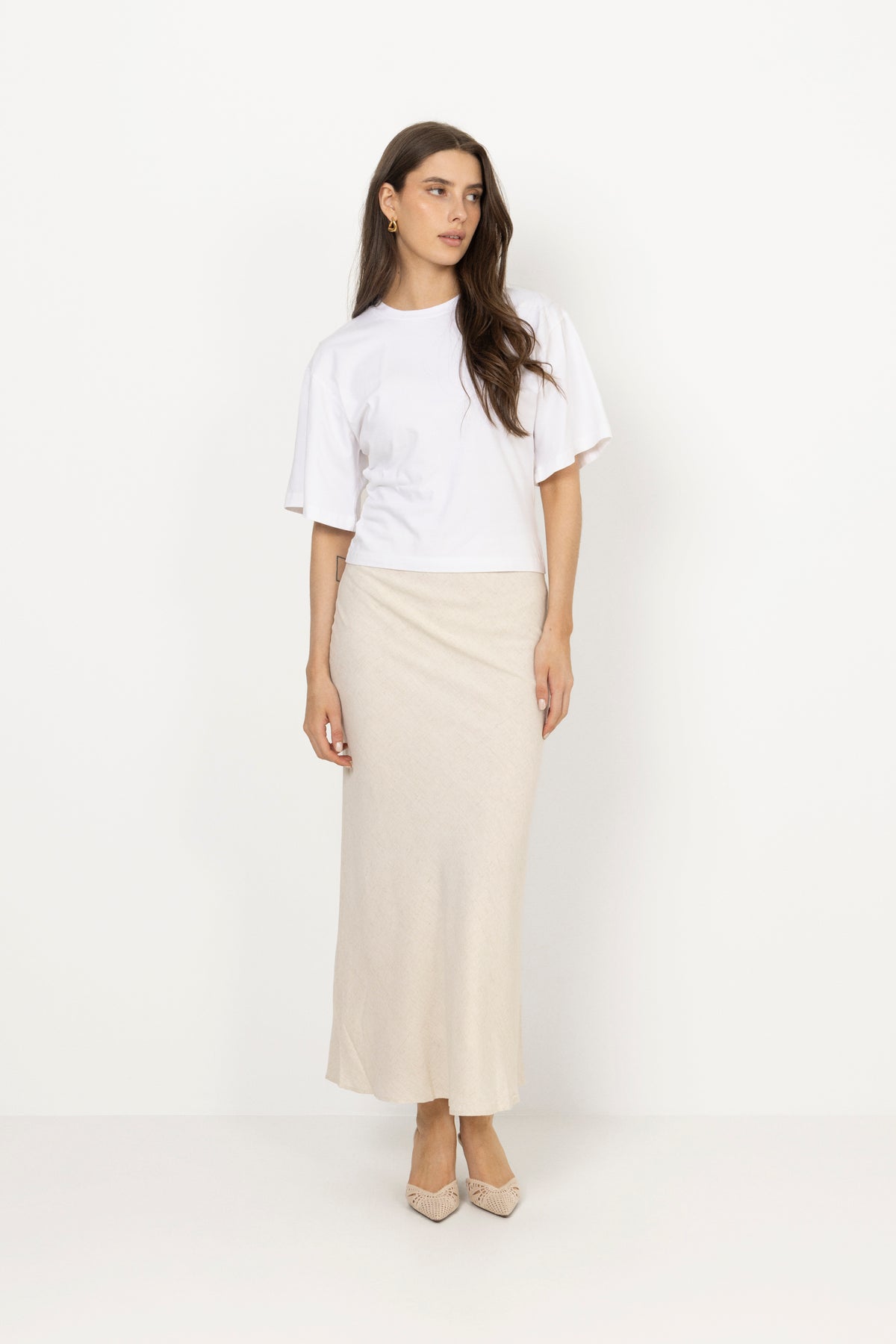 Asha Boxy Tee - White