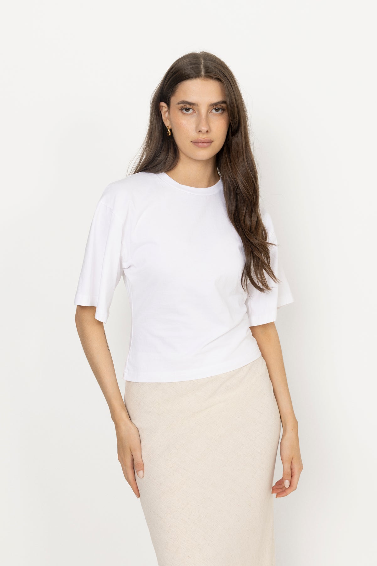 Asha Boxy Tee - White