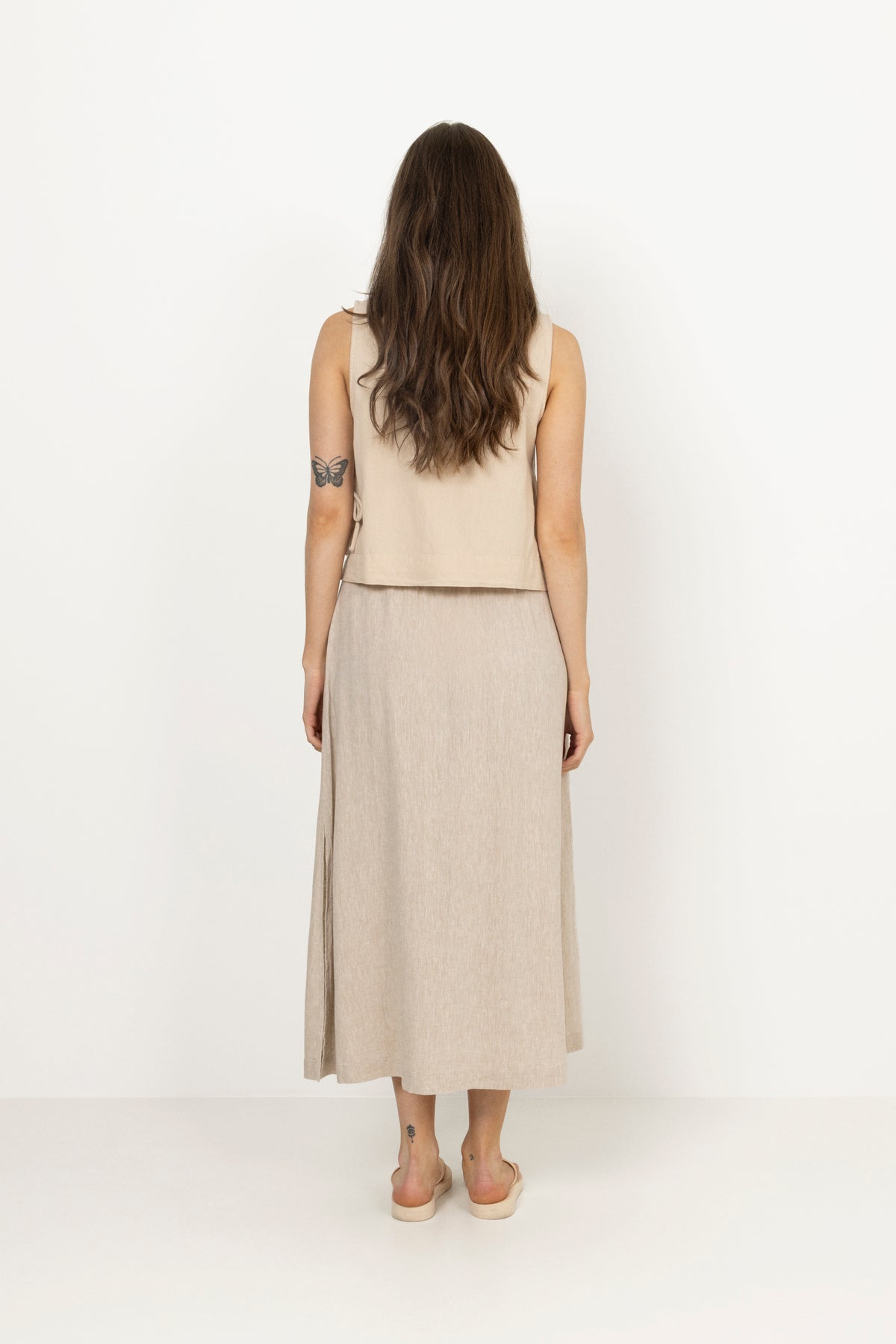 Pennie Ginia Hw Skirt - Sand Melange