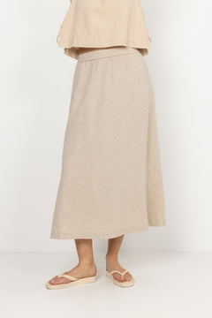 Pennie Ginia Hw Skirt - Sand Melange