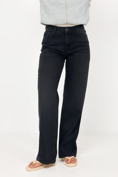 W Wide Jeans - Black Washed