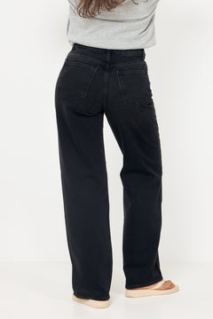 W Wide Jeans - Black Washed