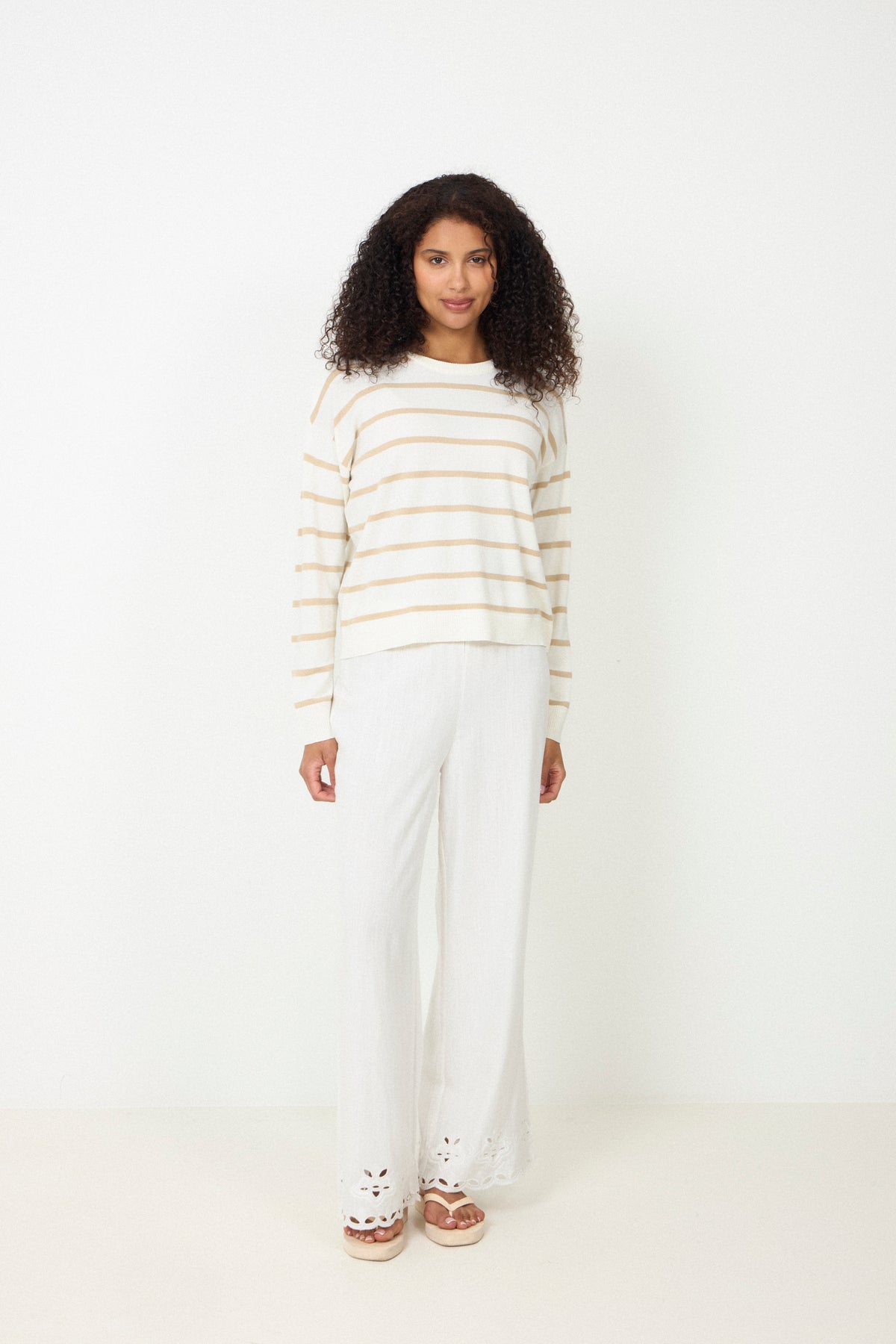 Maura Rachelle Pullover Stp - V Ice Wht Pep