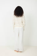 Maura Rachelle Pullover Stp - V Ice Wht Pep
