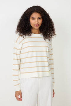 Maura Rachelle Pullover Stp - V Ice Wht Pep